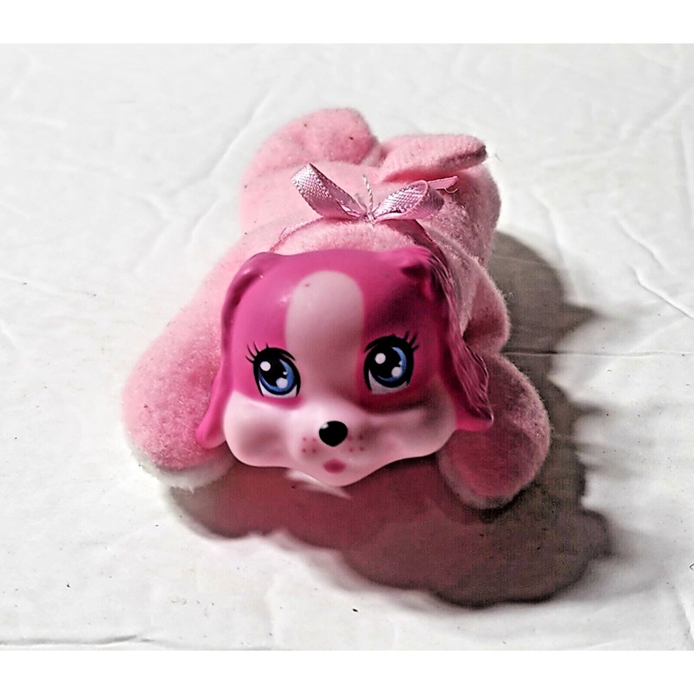 Puppy Surprise Two-Tone Pink Plush Dog Vinyl Face Girl 4" Mini Just Play